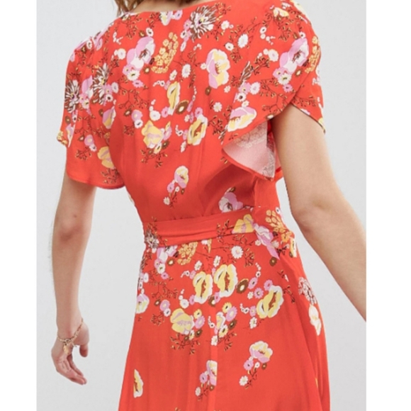 Free People | Gorgeous Jess Wrap Maxi Dress Red Combo for Revolve | Small - Picture 5 of 12